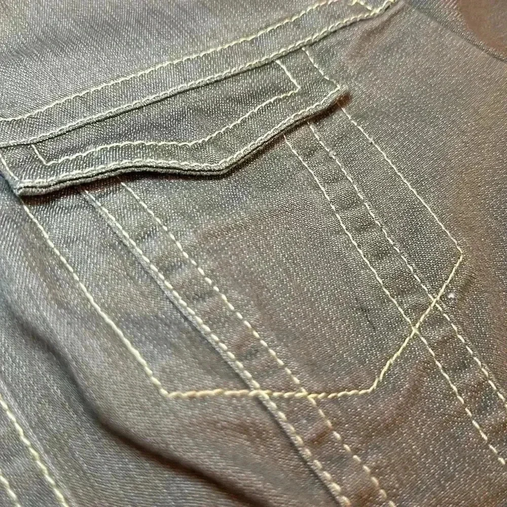 Live A Little Vintage Embroidered 3/4 Sleeve Jean Jacket w/ Snap Buttons Size M - Picture 14 of 15